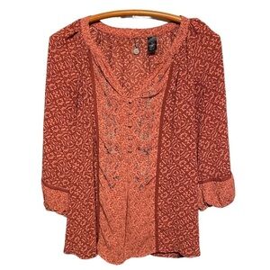 BKE Western Sheer‎ Blouse